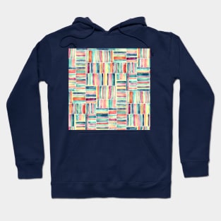 Retro Beach Chair Pastel Watercolor Stripes Hoodie